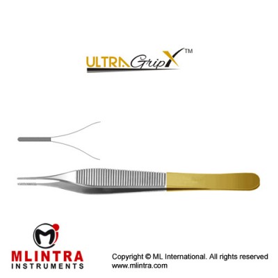 UltraGrip™ TC Micro-Adson Dissecting Forcep 1 x 2 Teeth Stainless Steel, 12 cm - 4 3/4"